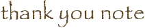 thank you note